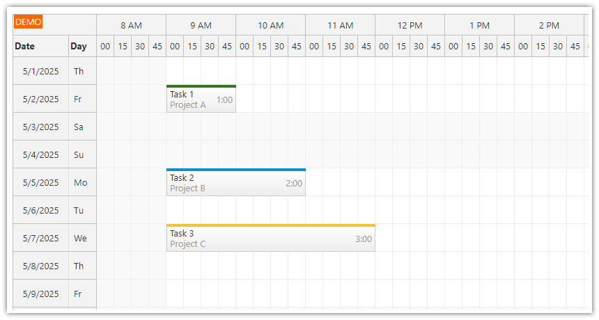 React Timesheet Component - Load and Display Records React Timesheet Component - Load and Display Records