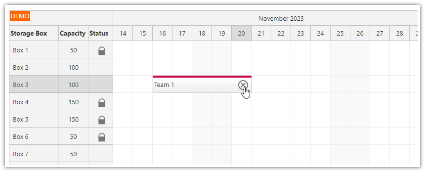 Delete Events using a Built-In Icon and Remove Them from the Database