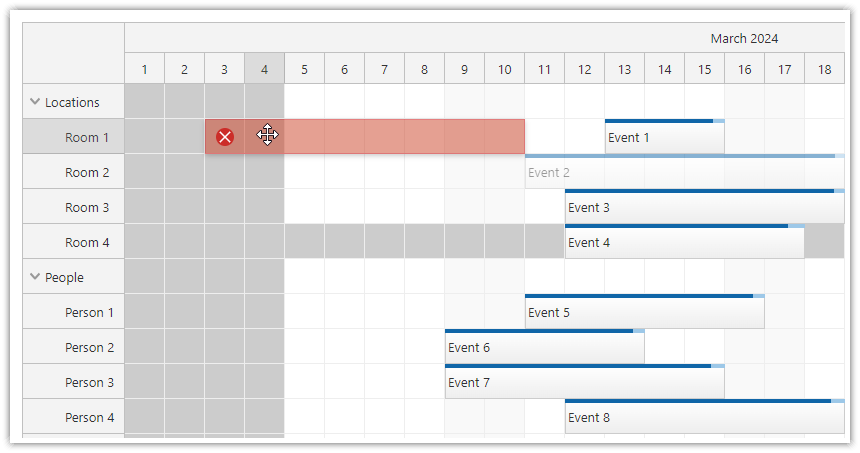 JavaScript HTML5 Scheduler - Disabled Time Slots JavaScript HTML5 Scheduler - Disabled Time Slots